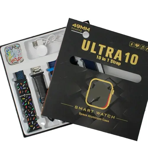 10 in 1 Ultra Smart Watch with 10 straps