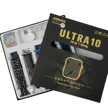 10 in 1 Ultra Smart Watch with 10 straps